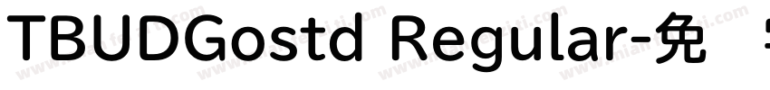 TBUDGostd Regular字体转换